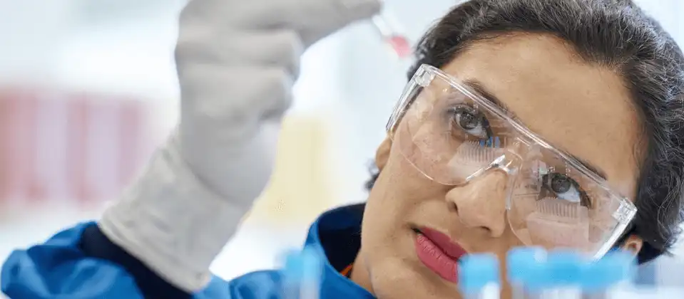 GSK worker at a laboratory