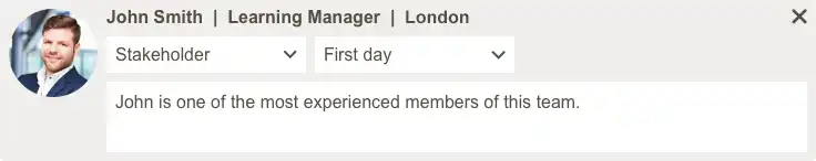 The hiring manager view, showing tools to prepare a personalised onboarding experience for a new joiner