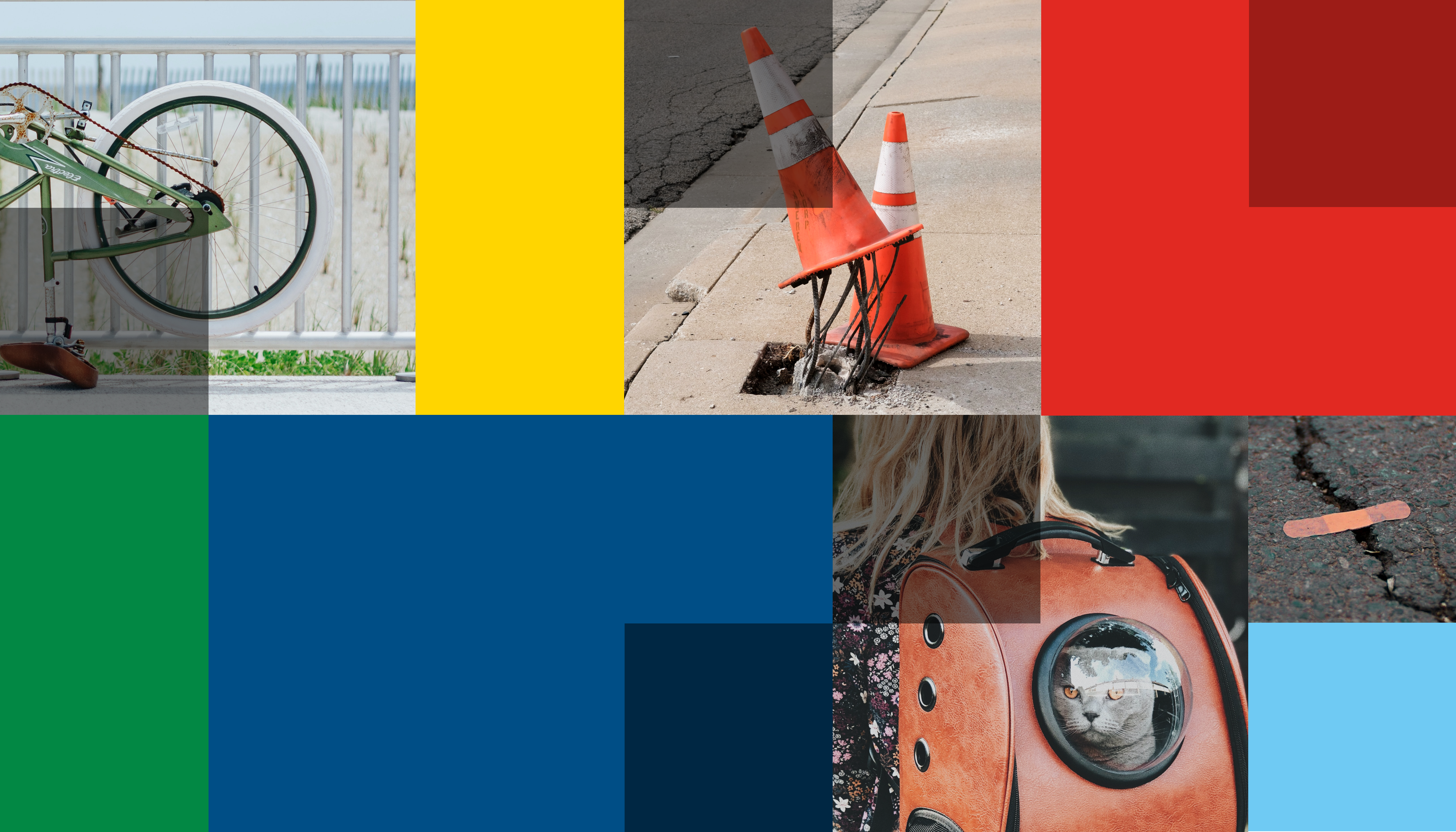 Patchwork of images from the Useful project for Legal & General